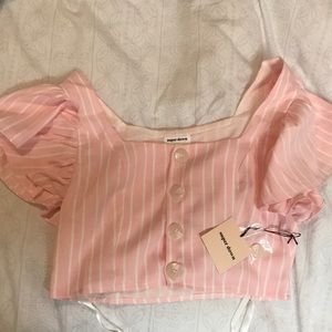 Superdown ruffle top